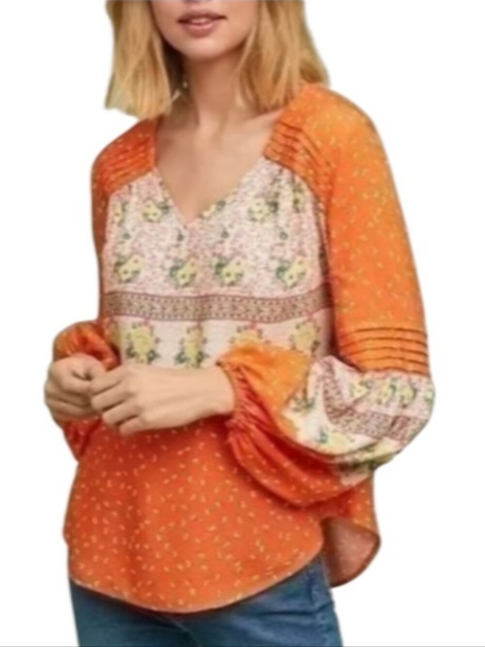 Maeve By Anthropologie Ceresco Peasant Boho Blouse-NWOT